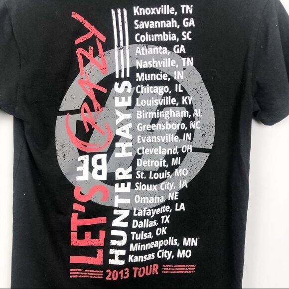 HUNTER HAYES 2013 Black Tour Tee Country Music Unisex Size X-Small - Picture 7 of 7